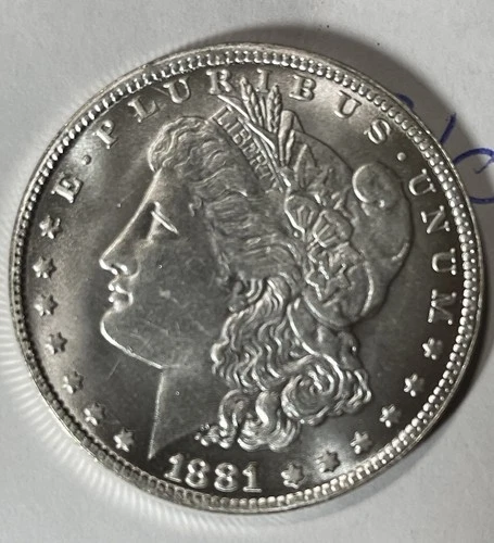 1881 Morgan Silver Dollar Carson City Uncirculated Liberty Head 0.9 Fine Silver