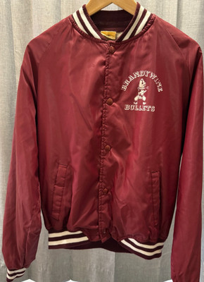 Vintage Voutrex Varsity Jacket M Brandywine Bullets USA Nylon Snap Front