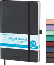 Bullet Dotted Journal Hardcover Notebook, A5 140 Pages 120Gsm Paper for Journali