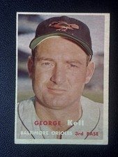1957 Topps - George Kell #230 Baltimore Orioles HOF Baseball Card EX-NM