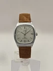 Vintage Timex 1983 E-Line Automatic Men's Watch- w/ Brown Strap & Original Band