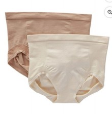 Bali Comfort Revolution Firm Control Df0048 Shapewear Briefs Sz L 2-pk Beige/Nud