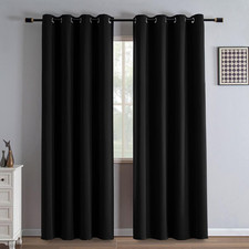 Black Out Curtains 84 Inch Long for Bedroom Living Room, 100 Blackout Curtains