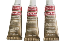 NEW Amaco Rub 'N Buff Wax Metallic Finish, Antique Gold,  1/2 Fl Oz, Lot of 6