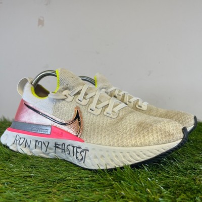 Nike Turnschuhe Größe 6,5 Damen weiß React Infinity Run Flyknit 3 Laufschuhe