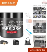 Leather Recoloring Balm Dark Gray Leather Restorer for Furniture Car Interior