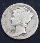 1916 MERCURY DIME SILVER   GOOD