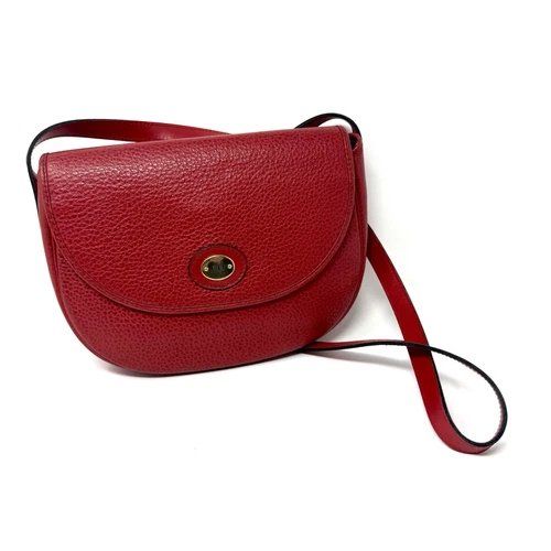 Sac Christian Dior vintage en cuir à bandoulière rouge