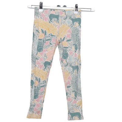 Gina Tricot, Leggings, Größe: 122, Grün/Gelb/Pink, Baumwolle/Elasthan #eQR