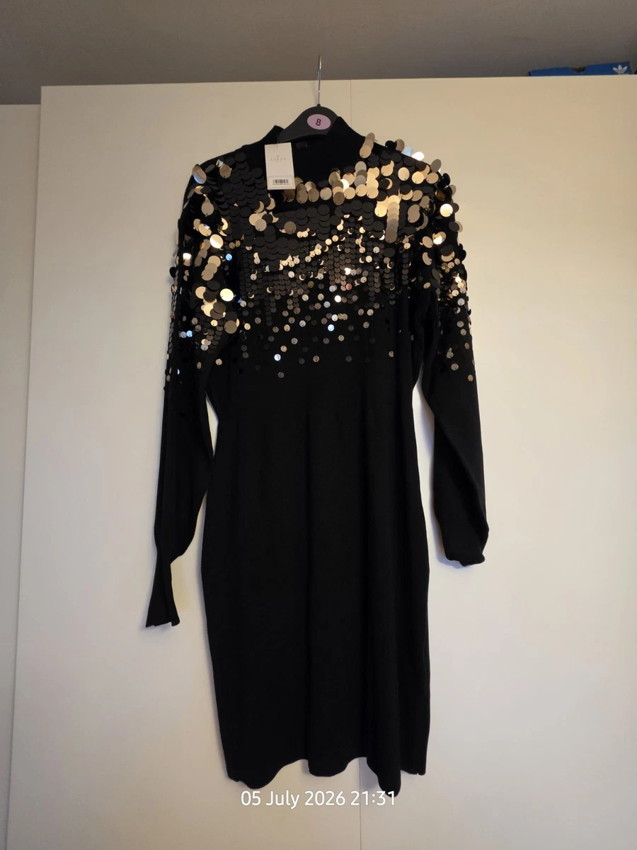 lipsy black and gold sequin dress Buy Lipsy Gold Premium Flower Trim Sequin Square Neck Maxi Dress from the  Next UK online shop