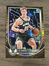 2025-26 Bowman Chrome Reptilian Refractor AJ Green #164 Milwaukee Bucks  (B)