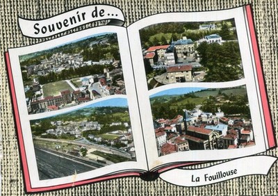 LA FOUILLOUSE Open Book Style Souvenir Card