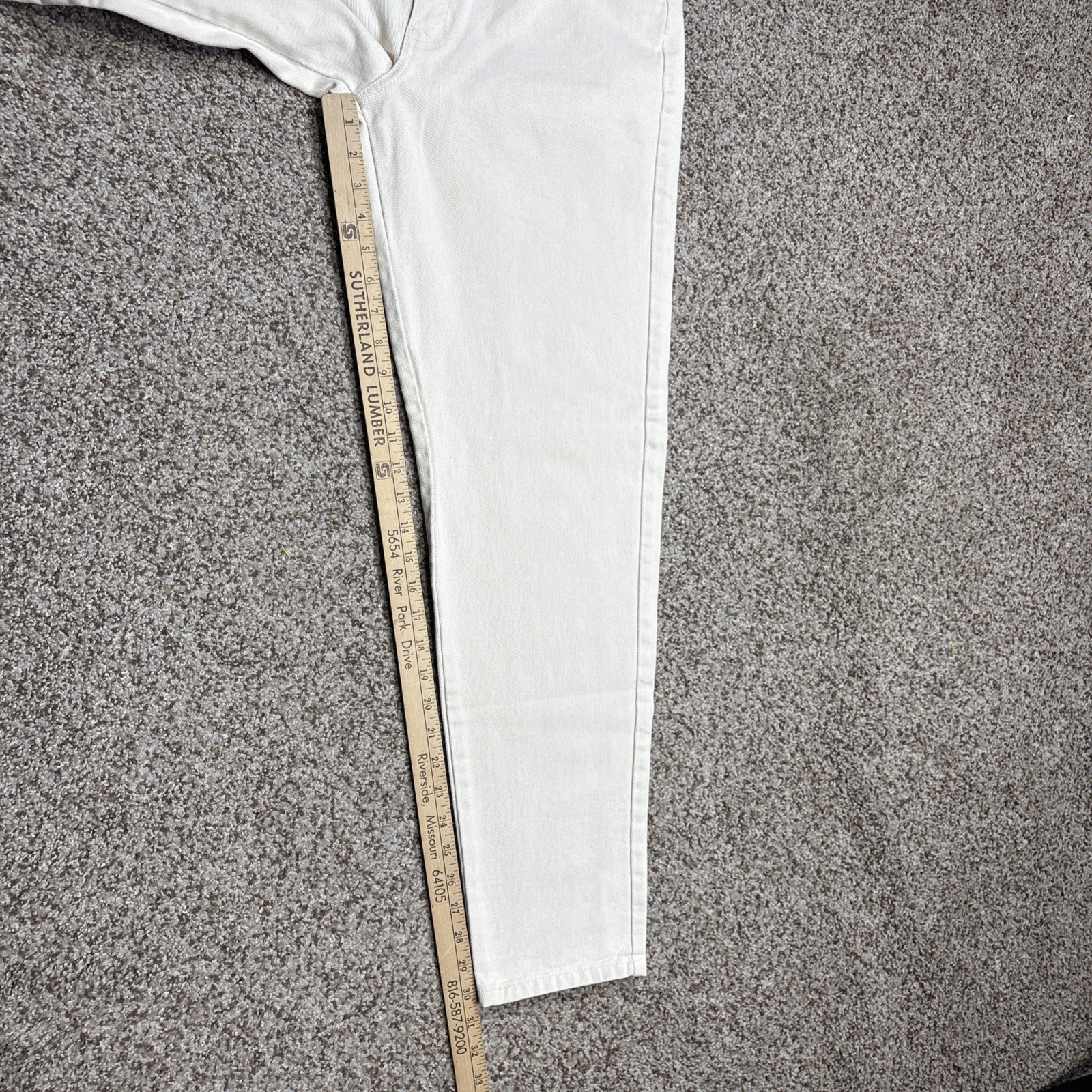 Vtg Pepe Betty Jeans Women 29x32 Fits 26 X 31.5 High Rise Tapered Off White - View 9