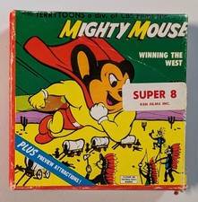 RARE Mighty Mouse -Winning The West Super 8mm Color Movie