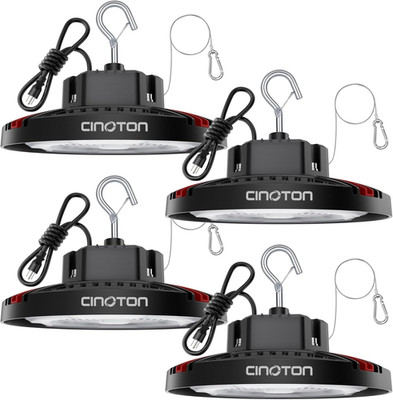 160W UFO LED High Bay Lights 24000LM 5000K ETL Listed 4 Pack for Garage & Wareho