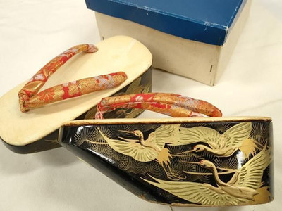 Japanese Maiko Pokkuri Geta Geisha Okobo Tatami Sole With Box Kyoto kimono Me