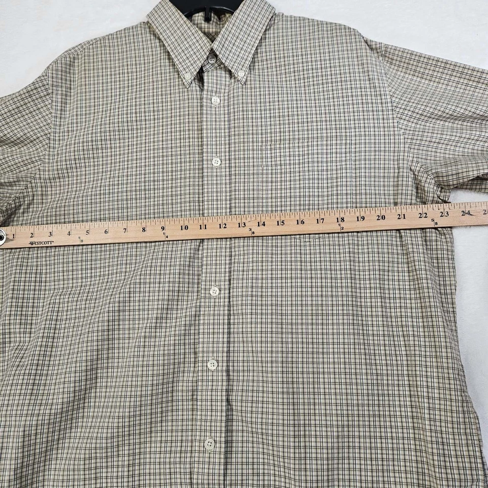 Camisa de vestir Dockers para hombre grande 16-16,5 manga larga abotonada a cuadros Foto 3 de 4