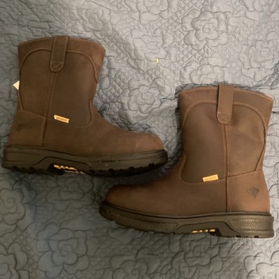 Herman Survivors Plower Waterproof Pull On Work Boots Steel Toe Men's Sz 9 Brown