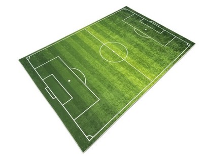 Soccer Field Rug Washable Sports Floor Mat Room Decor Green Field
