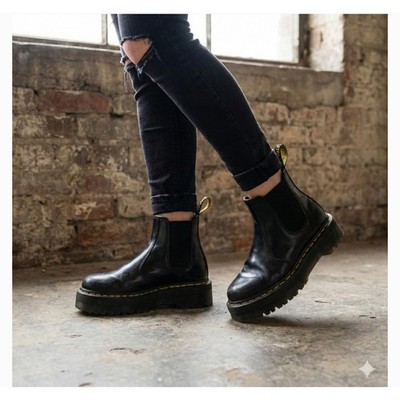 Dr. Martens 2976 Quad Chelsea boots Platform leather boots | eBay