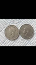 Pair of 1948 George VI Half Crowns &ndash; Nice Clean Coins &ndash; Cupro Nickel NOT silver