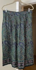 Greenwich Square Prairie Skirt Vintage 80's Paisley Coastal Women's 18 XXL