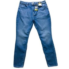 Lee Womens Jeans size 16 new nwt Medium Wash High Rise x30"inseam Cotton Stretch