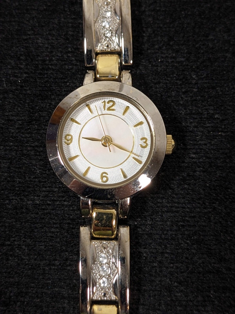 Christian Benet Watch Womens Gold Toned Bracelet Band Analog Rhinestones Crystal s-l400.jpg main image 2