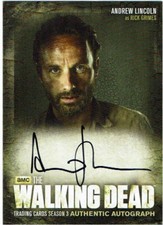 The Walking Dead Season 3 Part 1 Autograph Card A1 Andrew Lincoln as Rick Grimes