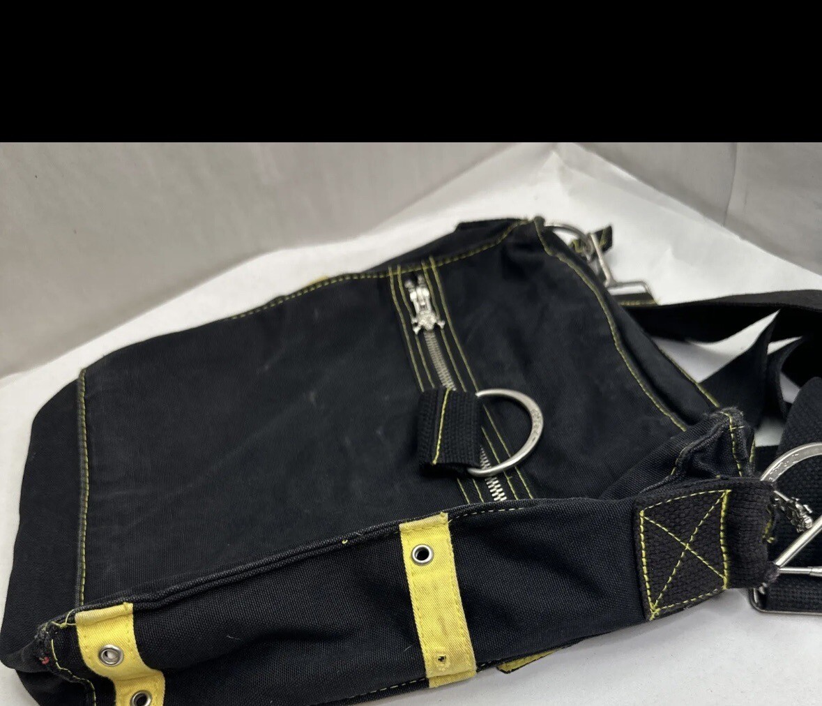 Tripp NYC Corset Messenger Bag 90s RARE Yellow + Black Gem