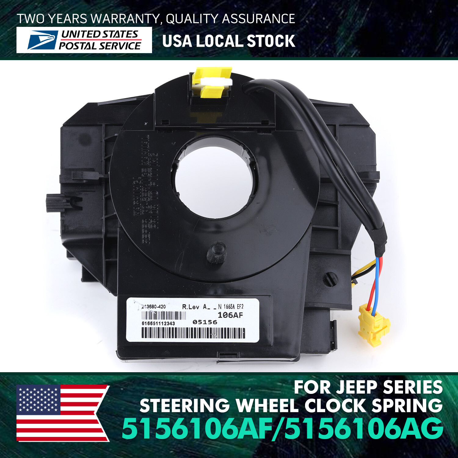 Jeep Wrangler JK Clock Spring 2007-2018 with Angle Sensor OEM Fit