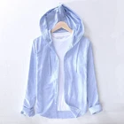 Mens Cotton Linen Hooded Shirts Long Sleeve Hoodies Tops Collar Solid Outwear Sz