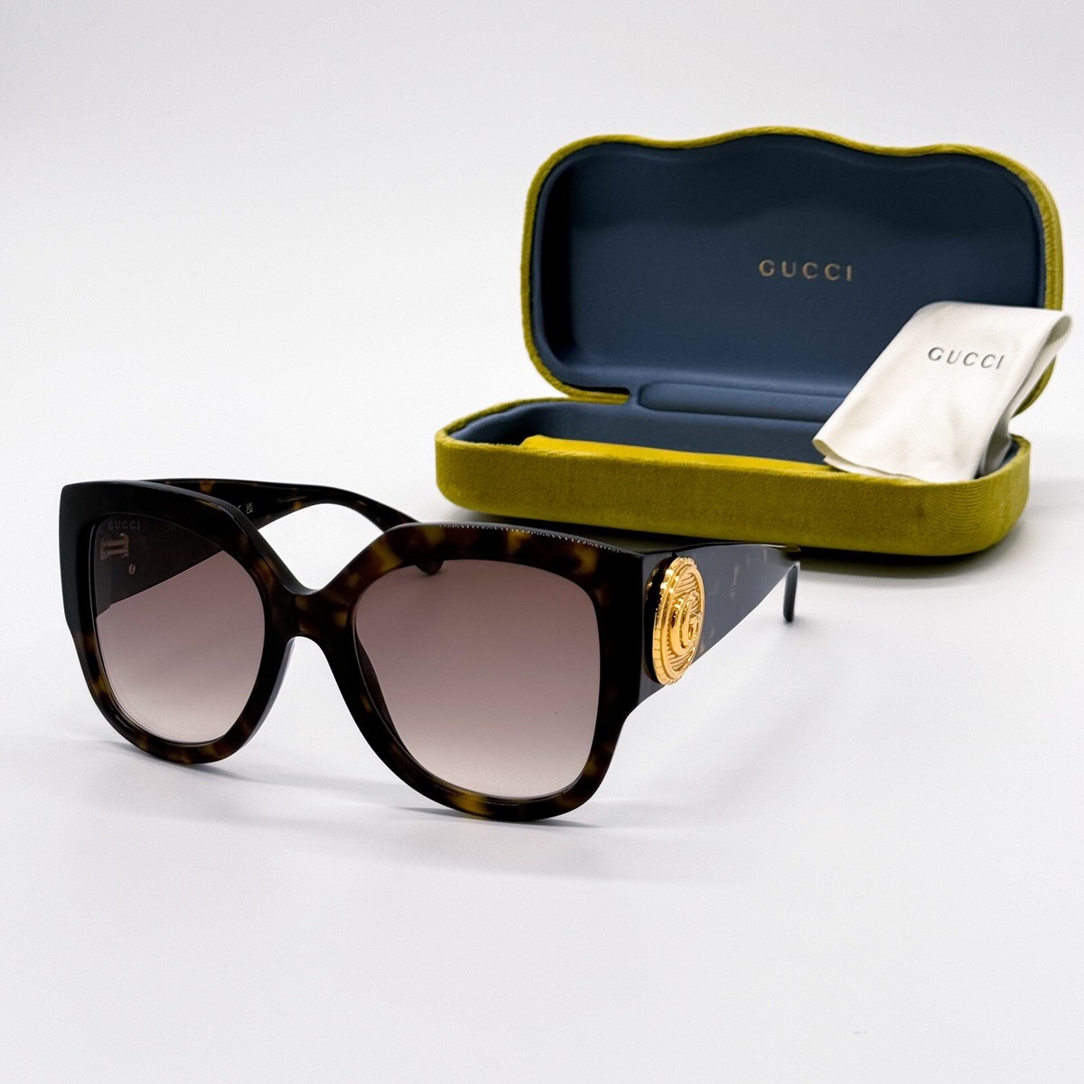 NEW GUCCI GG1407S 003 HAVANA BROWN WOMEN OVERSIZED  display picture 3