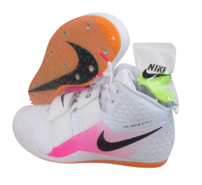 NEW Nike Zoom Javelin Elite 3 Throwing Spikes Shoes 10 White/Laser Orange $170