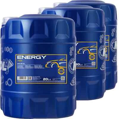 3x 20L MANNOL ENERGY 5W30 MOTORÖL passend für VW 505.00 BMW LL-98 MB 229.5
