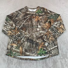 Realtree EDGE Scent Control Crew Top Men XL Camouflage Performance Thermal NWOT