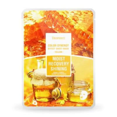 Deoproce Color Synergy Effect Sheet Mask Yellow Honey and Snail 20g*5ea