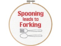 Dimensions Cross Stitch Kit Say It Spooning on sale Dimensions Cross Stitch Kit Say It Spooning on sale