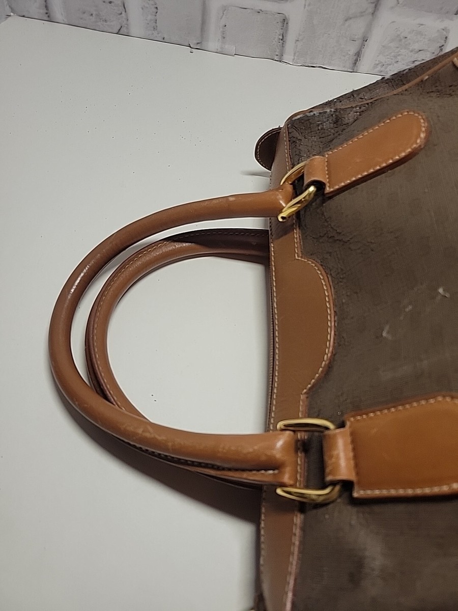 Vintage Gucci Brown GG Coated Canvas Leather Speedy Handbag 002 39