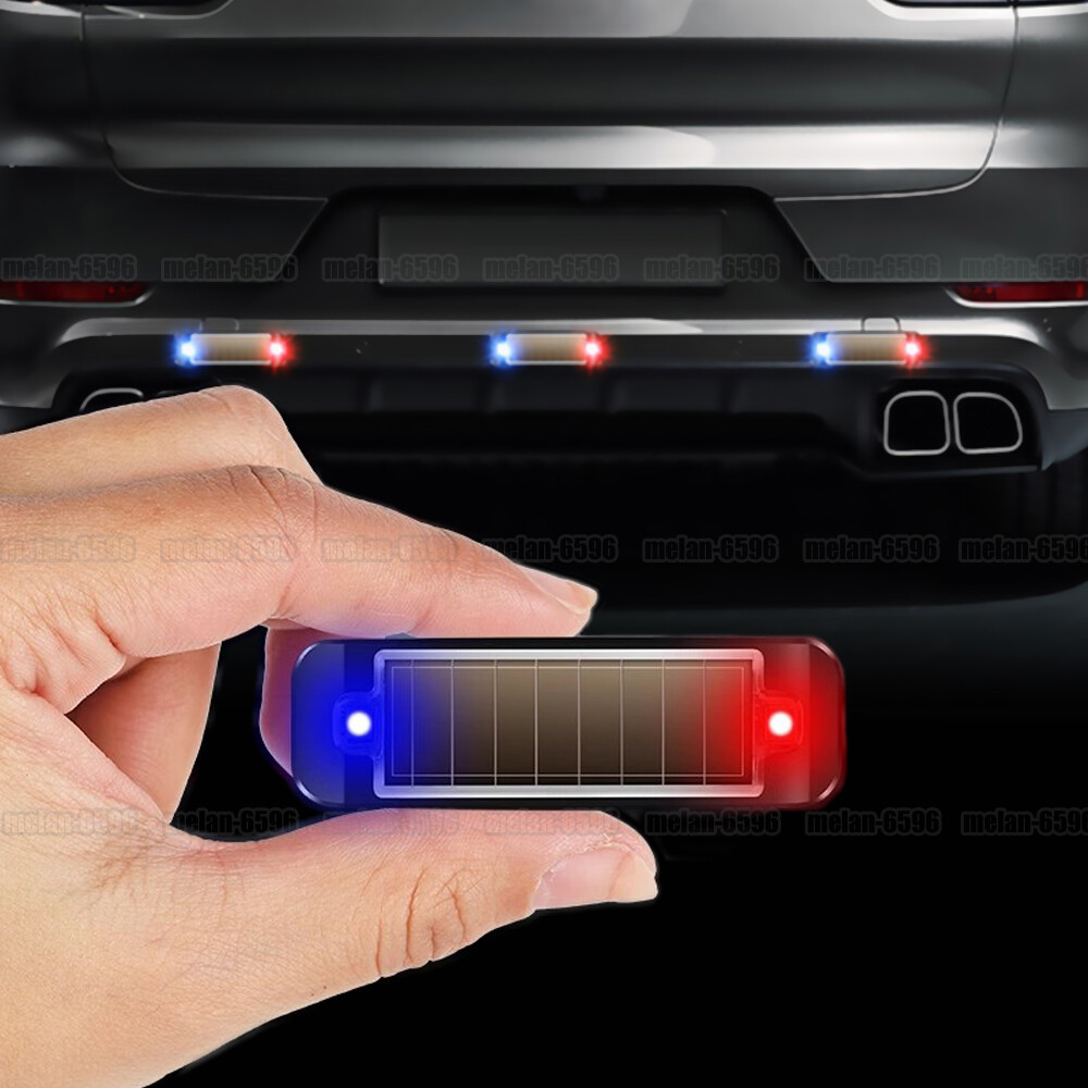 Lámpara de advertencia antirrobo falsa luz intermitente alimentada por energía solar para alarma de coche accesorios