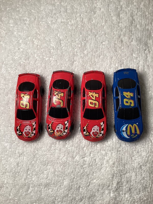 1998 Mcdonald’s Hot Wheels Lot 4pc  Happy Meal Toys (A3)