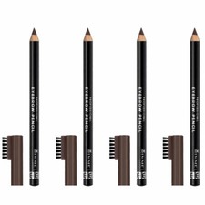  4 Pack New Rimmel RIMM026708 Professional Eyebrow Pencil Dark Brown 0.05 Oz