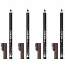(4 Pack) New Rimmel RIMM026708 Professional Eyebrow Pencil Dark Brown 0.05 Oz