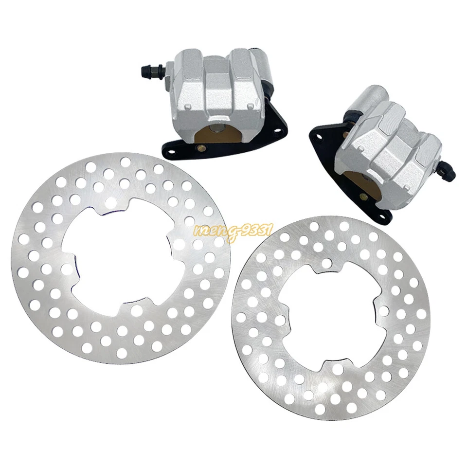 Front Brake Calipers & Brake Rotors for Yamaha Grizzly 350 YFM350 4x4 2007-2014 - Image 4 of 4