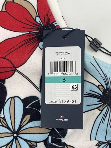 Tommy Hilfiger Sheeth 连衣裙女式 16 码红色白色蓝色花卉无袖 129 美元 - 第 6 张/共 12 张