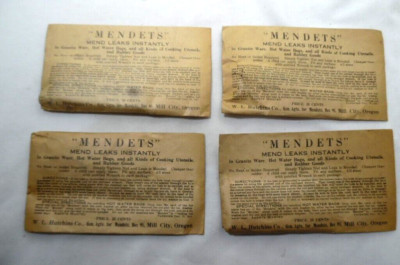 Vintage Mendets Pot & Pan Repair Kit-Mill City, Oregon-Patented 1906-#3 of 3