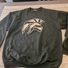 Michigan State Sweatshirt Mens Large Green Crewneck Port & Company