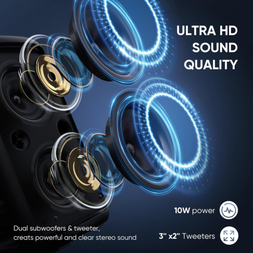 Karaoke Maschine für Erwachsene und Kinder, Tragbarer Bluetooth Lautsprecher mit 1 Wireless M - Bild 2 von 7