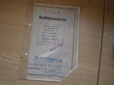 Büssing NAG 5000-S LKW 1946, originaler KFZ Brief, Kraftfahrzeugbrief, title TÜV