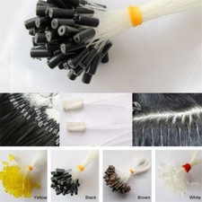 100pcs Micro Loop Rings Beads Link Tip For Human Hair Extensions Replacement